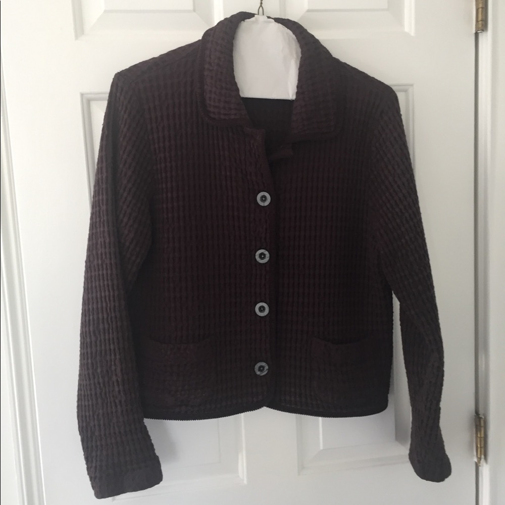 Mododoc purple waffle jacket